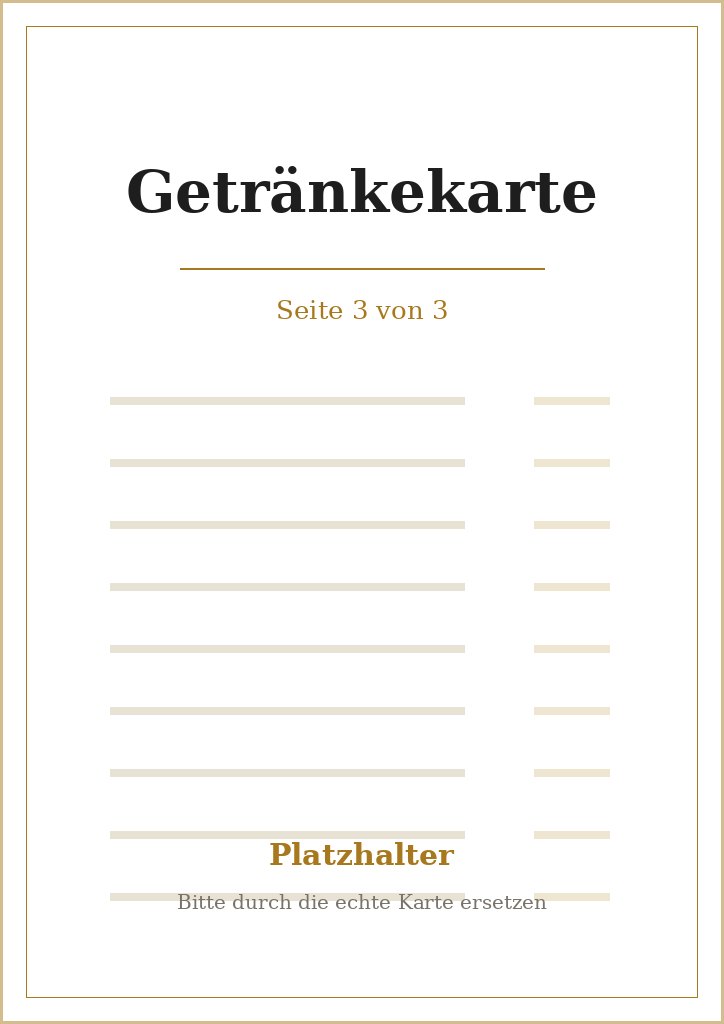 Speisekarte, Seite 3 von 3